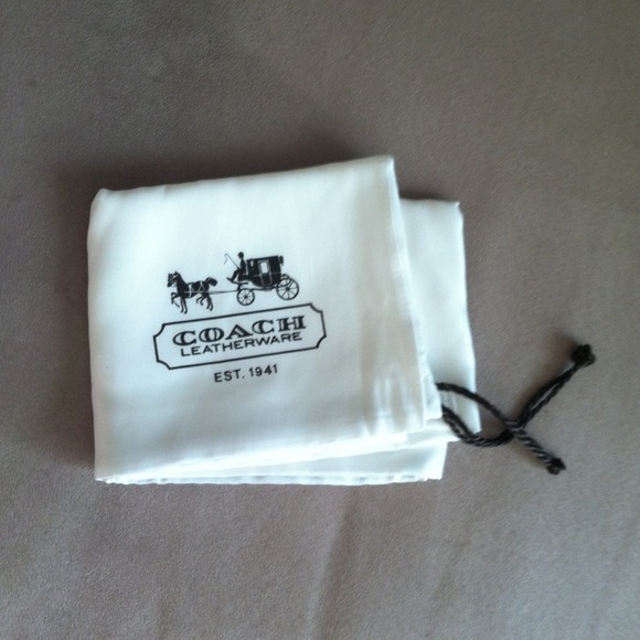 White Satin Authentic Coach Dustbag