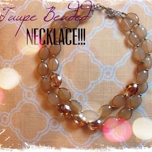 Taupe Beaded Necklace!