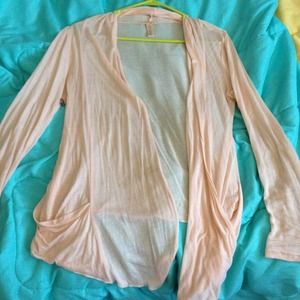 Thin cardigan, light pink/ peach