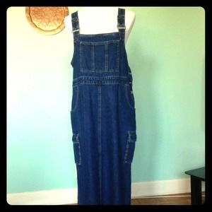 Denim overall dress