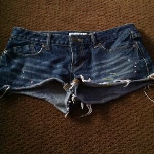 Paint splattered shorts