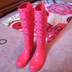 Coach rain boots