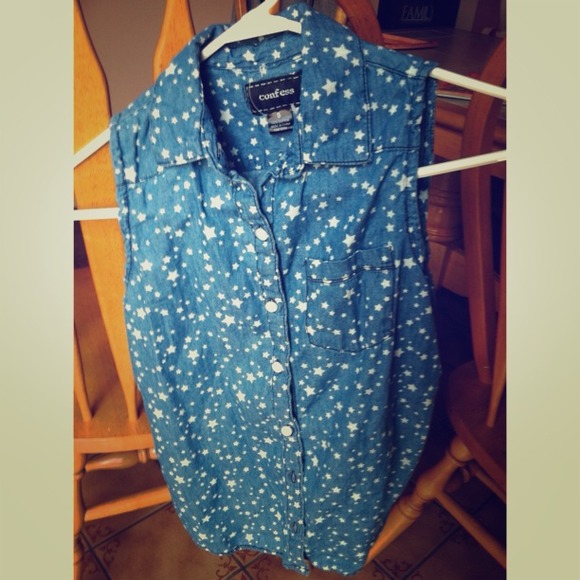 Sleeveless Chambray