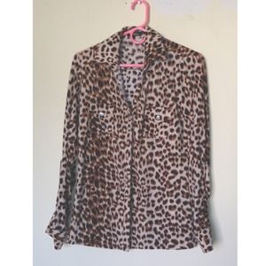 Forever21 Cheetah Button Up