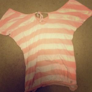 Aerie shirt. Pink and white stripped.
