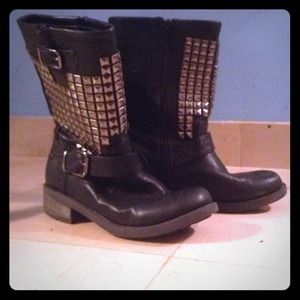 ✅RESERVED✅WANTED Studded Motorcycle Boots...