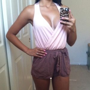 @heatherdollz Pink & Mauve Sexy Romper