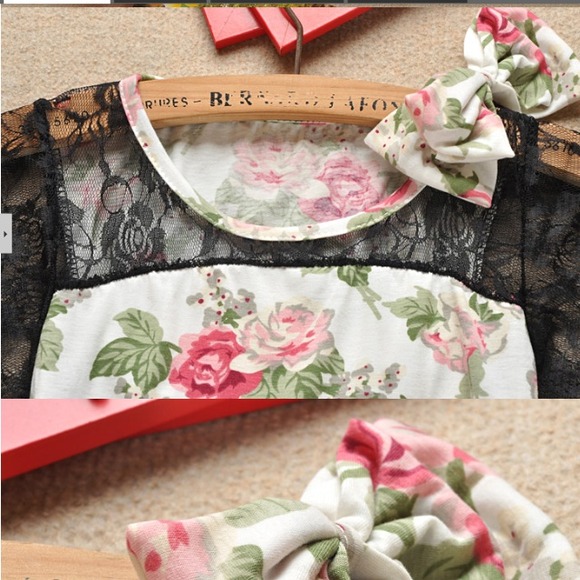 A rosé basic and cotton lace shirt - Picture 2 of 4