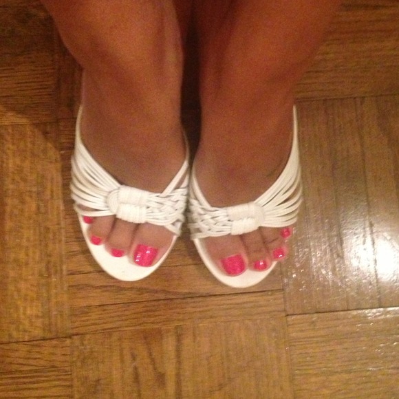 White heels! Like new!