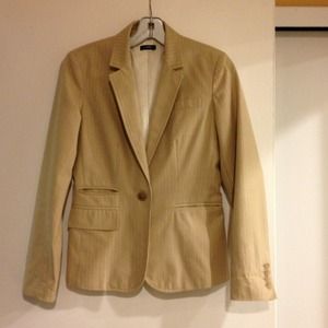 J. Crew  beige striped blazer