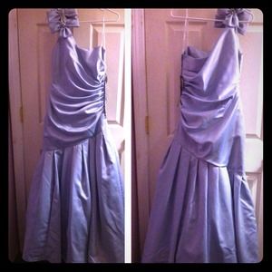 Light blue/silver masquerade dress