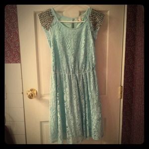 Mint Green Floral Dress