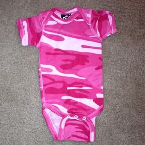 New pink camo newborn onesie
