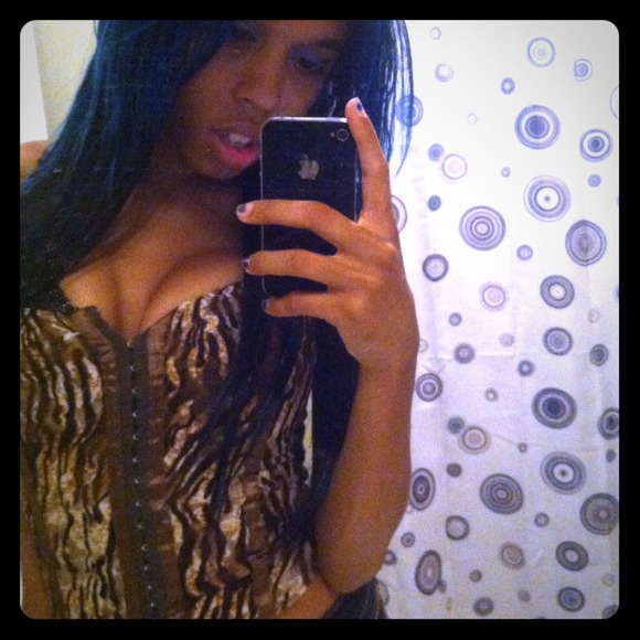 Leopard brown zebra corset