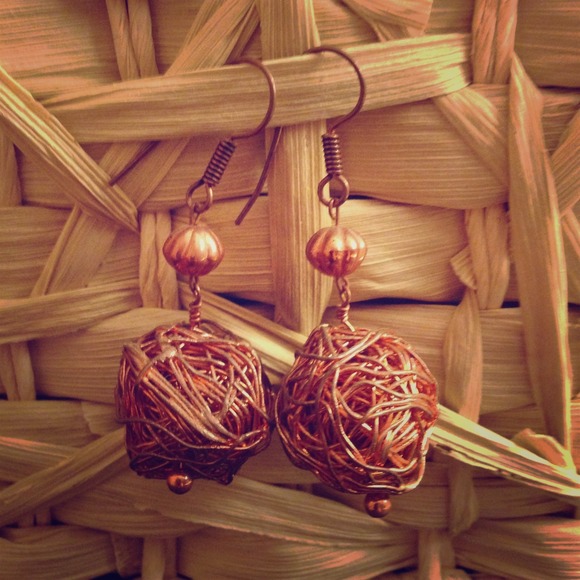 🎀Sold🎀 Handmade vintage copper earrings