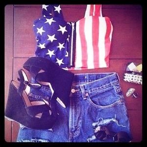 American flag top handmade by me