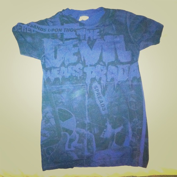 the devil wears prada dark purple w/ black print