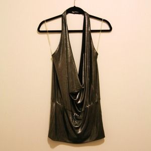 ⬇REDUCED⬇ Metallic Halter Party Dress