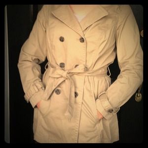 Light beige trench coat