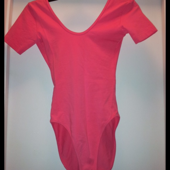 American Apparel Pink low back BodySuit!**SOLD****