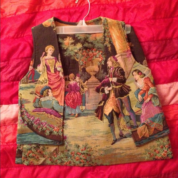 Dresses & Skirts - AMAZING vintage tapestry skirt and vest!!!