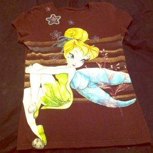 brown tinkerbell t shirt