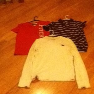 3 Abercrombie and Fitch shirts