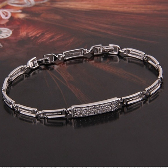 Bracelets Platinum plated with Chrystal CZ New