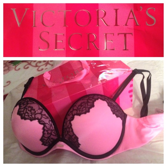 NWT.Victoria's Secret. Pink and Black Bra. Sz 34D