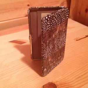 Fun brown snake print flat wallet