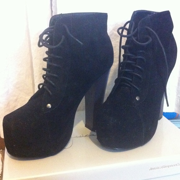 💀SOLD💀J Campbell inspired black platforms size 7 - Picture 4 of 4