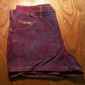 Vintage Acid Wash Blue Denim brand shorts