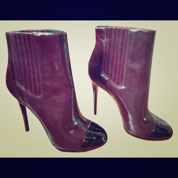 Brian Atwood Booties, size, red/wine/black