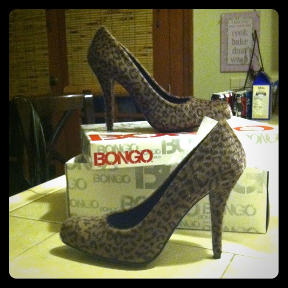 Brand New Bongo Animal Print Stilettos