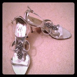 M by marinelli silver heels