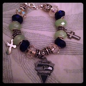 THIS IS SOLD Seahawks bracelet handmade