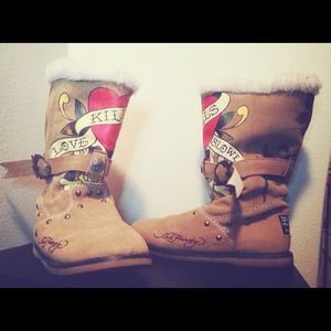 ❌SOLD❌ Ed Hardy Fur Boots