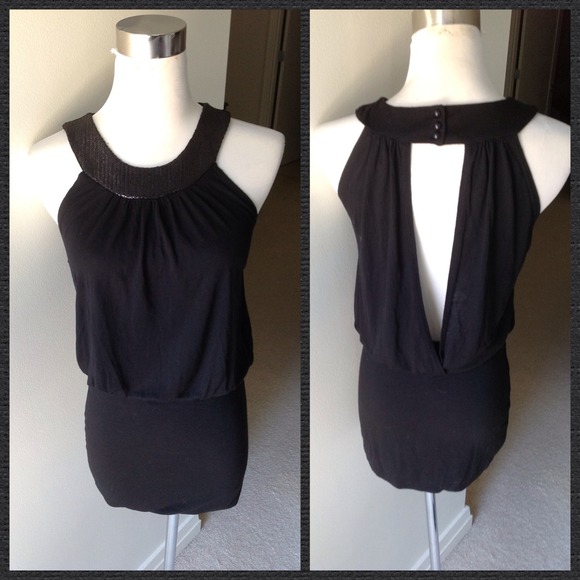 ❌BUNDLE TRADED❌ Black Sequin Open Back Dress - Picture 2 of 3