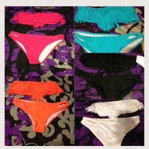 Colorful fringe bikins
