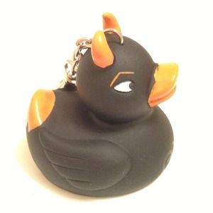 Black Devil Duck Key Ring