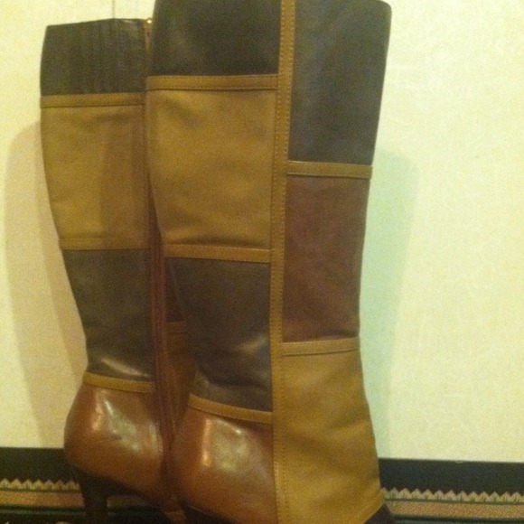Predictions multicolored knee high boots
