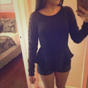 Long Sleeve Peplum Top