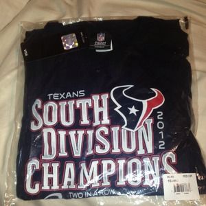 2012 official women's texans division t-shirt new
