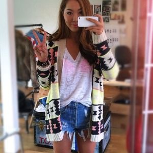 Neon printed sweater