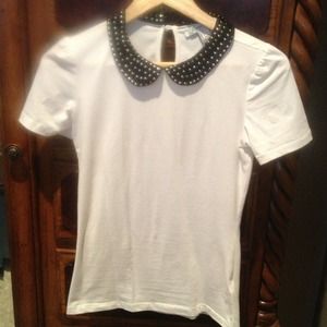 Forever 21 Studded Collar Top
