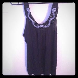 ⚠️Vanity Black Embellished Tank⚠️