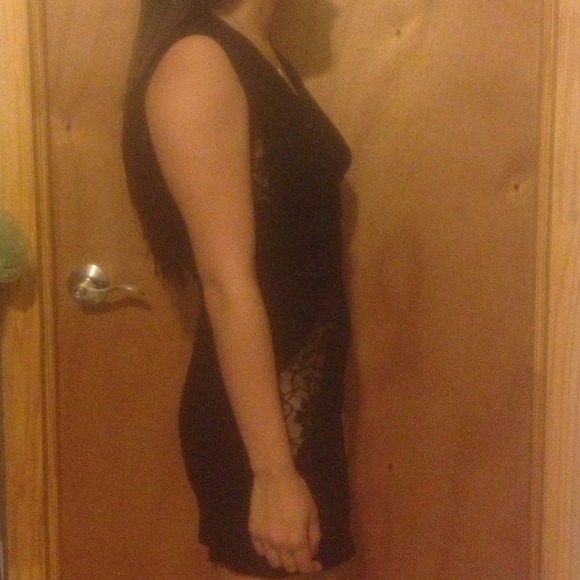 ⬇REDUCED⬇ Arden B Black Lace Cutout Minidress - Picture 2 of 4