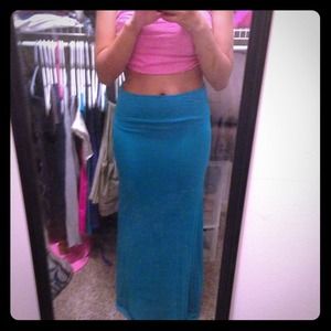 -sold in bundle- Turquoise Maxi Skirt
