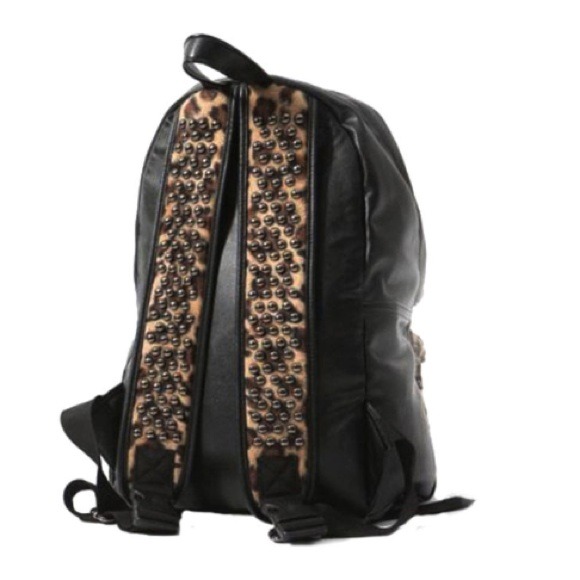 Studded Leopard Backpack - Picture 2 of 2