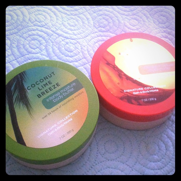 Coconut lime breeze and sensual amber body butter
